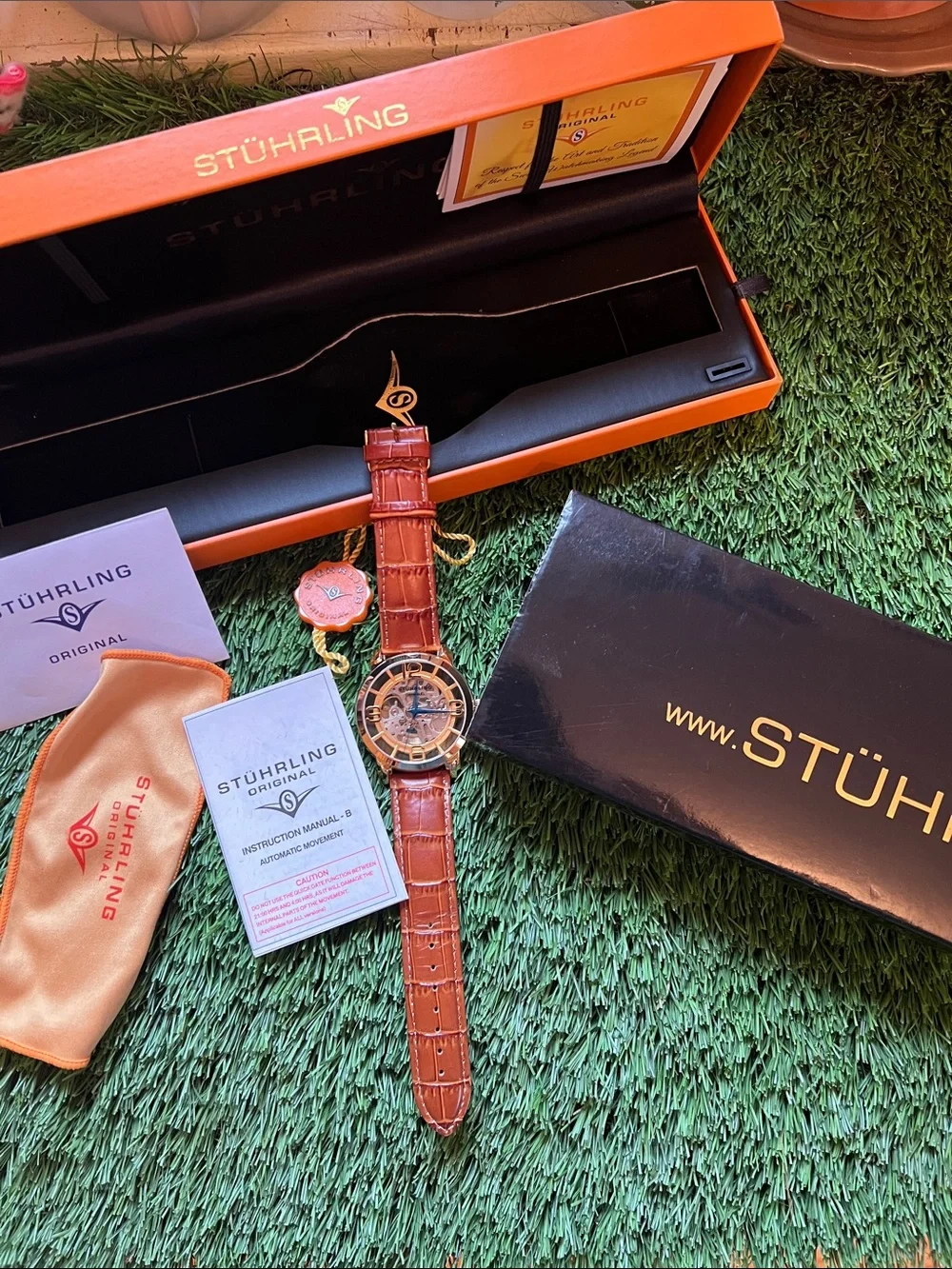 NWOT Stuhrling Leather Watch